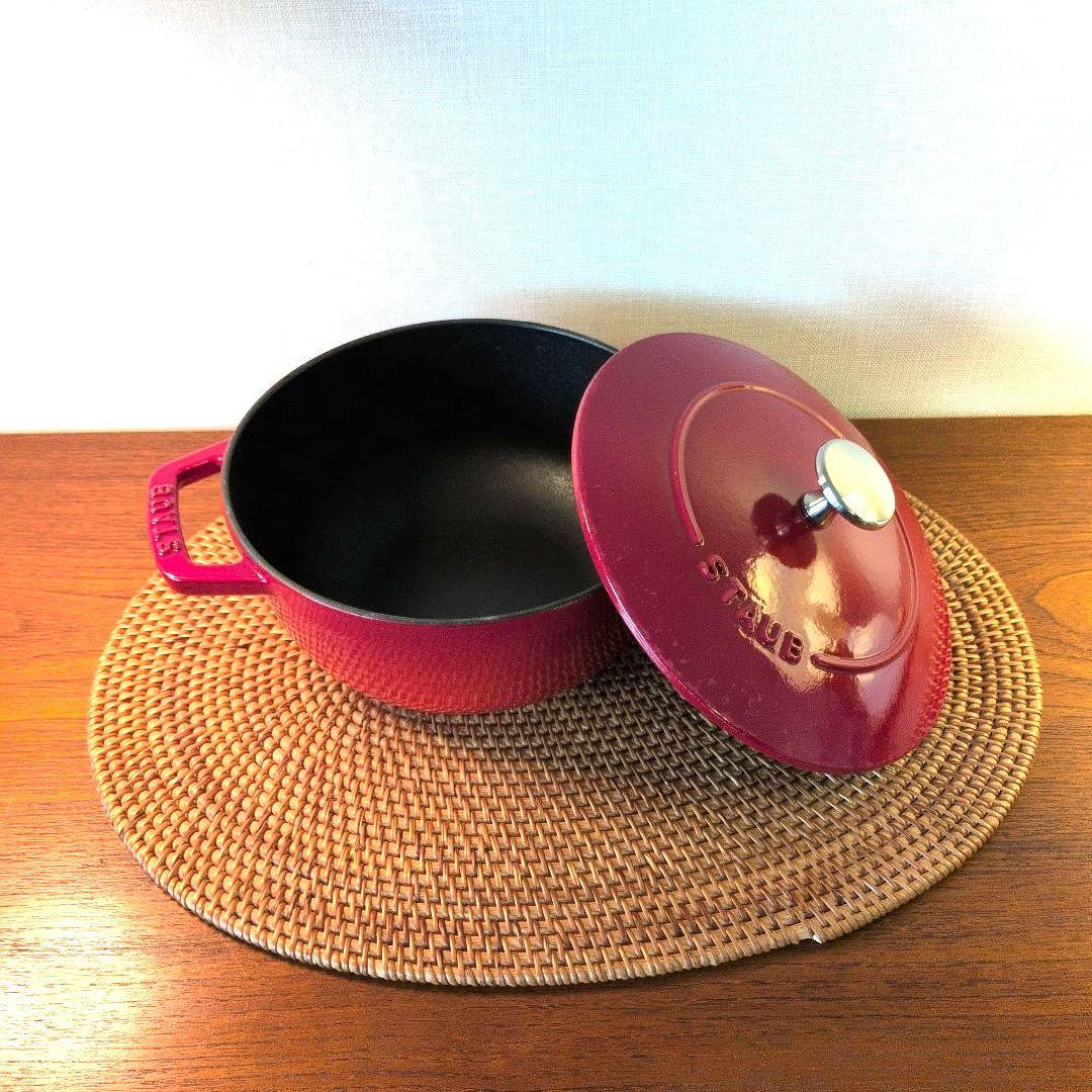 ストウブ　フランス　 STAUB Wa-NABE ワナベ M 18cmチェリー
