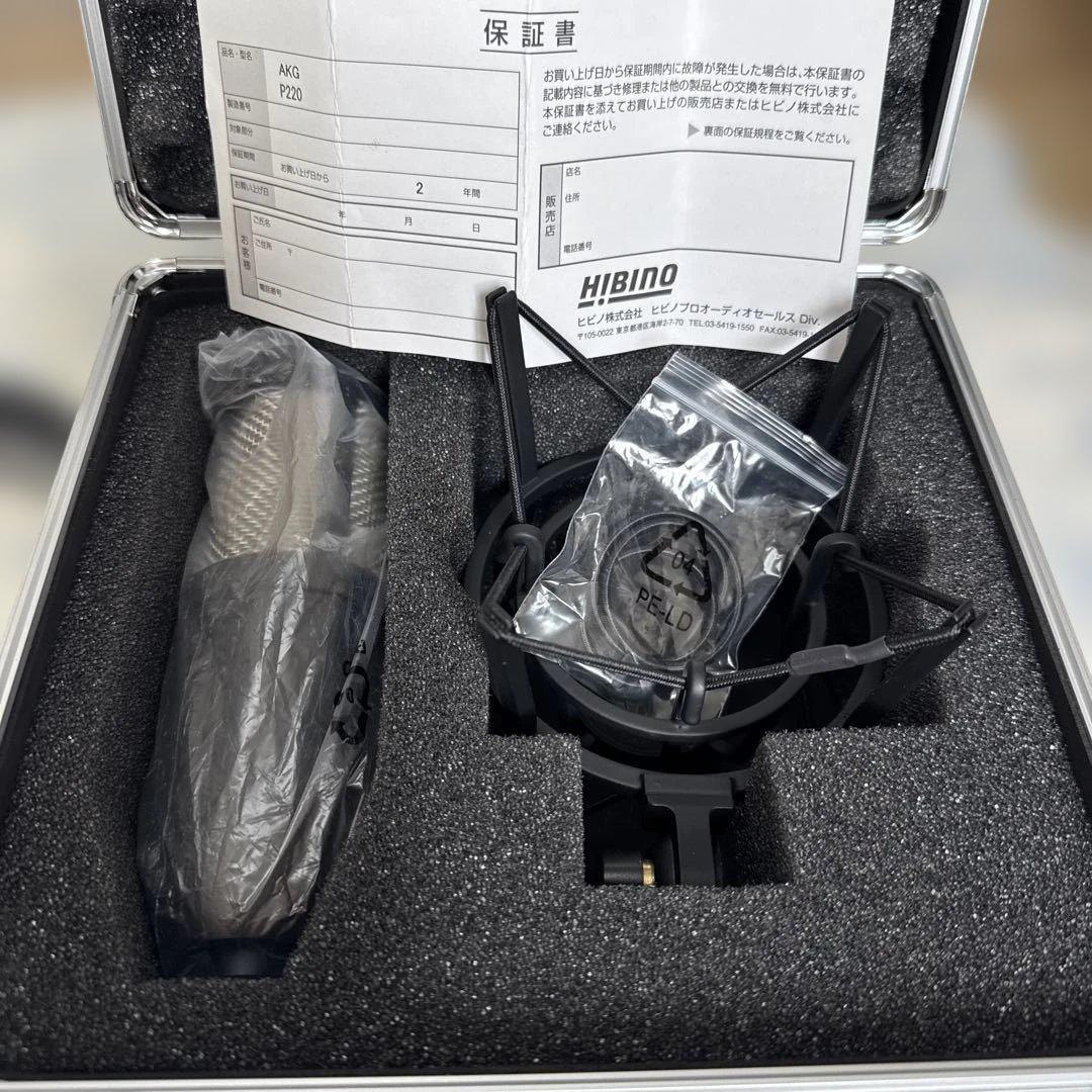AKG p220 マイク　モニターヘッドホン　セット