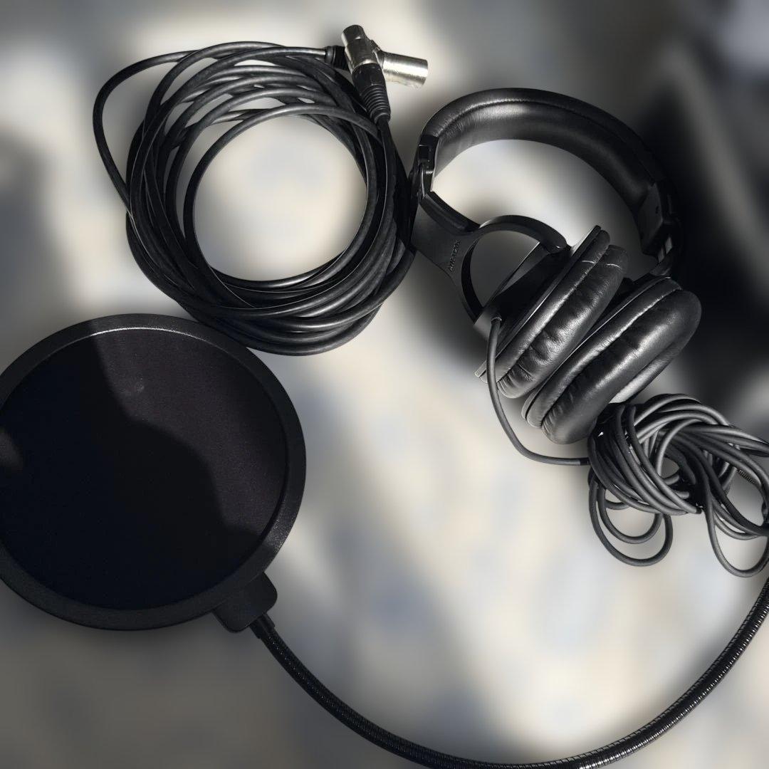 AKG p220 マイク　モニターヘッドホン　セット