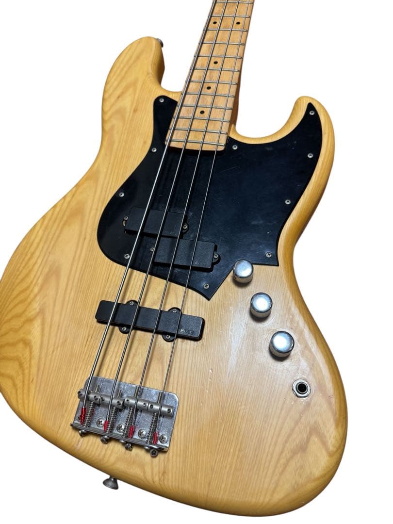 ナチュラル 木目 金文字 EMG FERNANDES ジャズベース JB タイプ