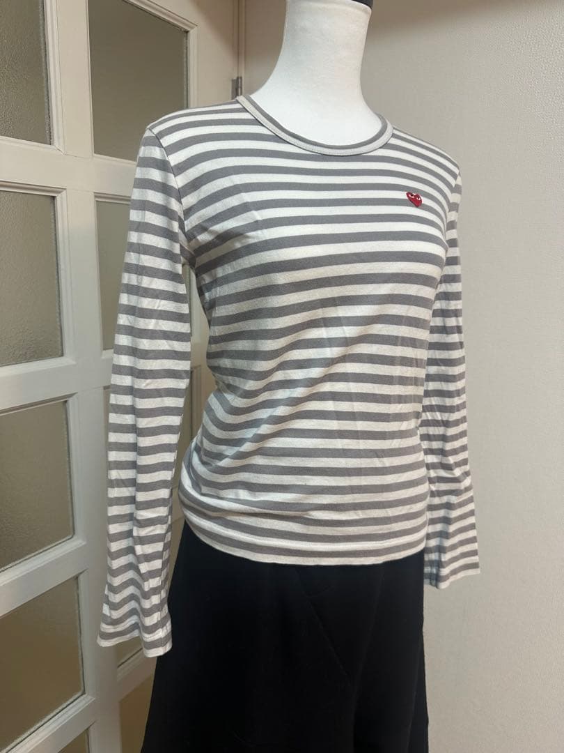 専用PLAY COMME des GARÇONS ボーダーTシャツ グレー S