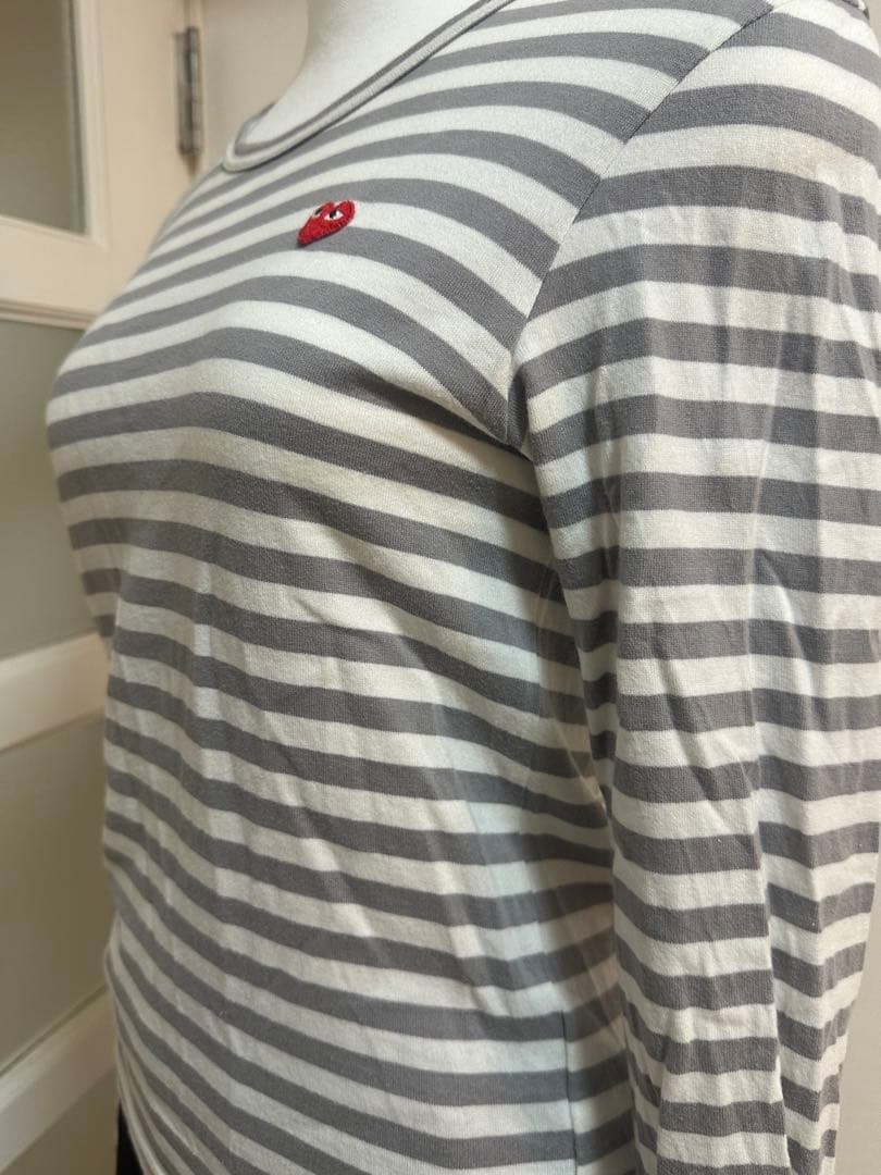 専用PLAY COMME des GARÇONS ボーダーTシャツ グレー S