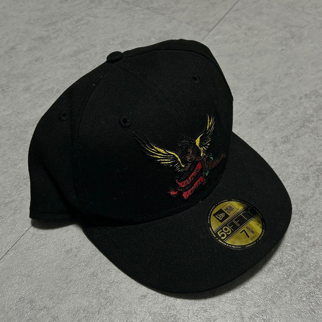 帽子 DenimTears Black Cherub NewEra Hat 7 5/8