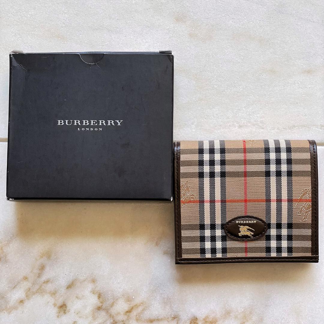623 BURBERRY バーバリー ノバチェック がまぐち 折り財布