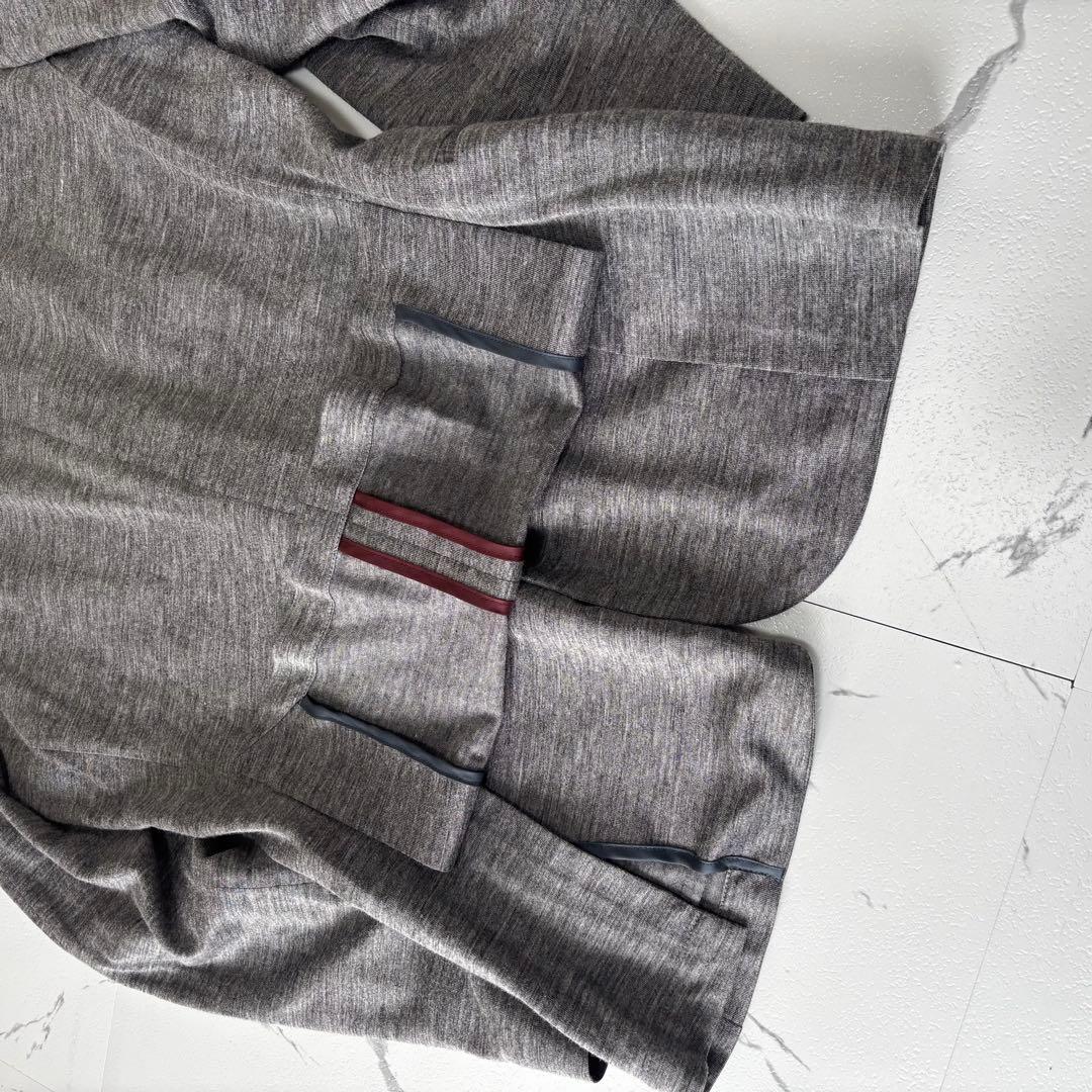 PaulSmith✨麻100% テーラードジャケット　アンコン　グレーストレッチ