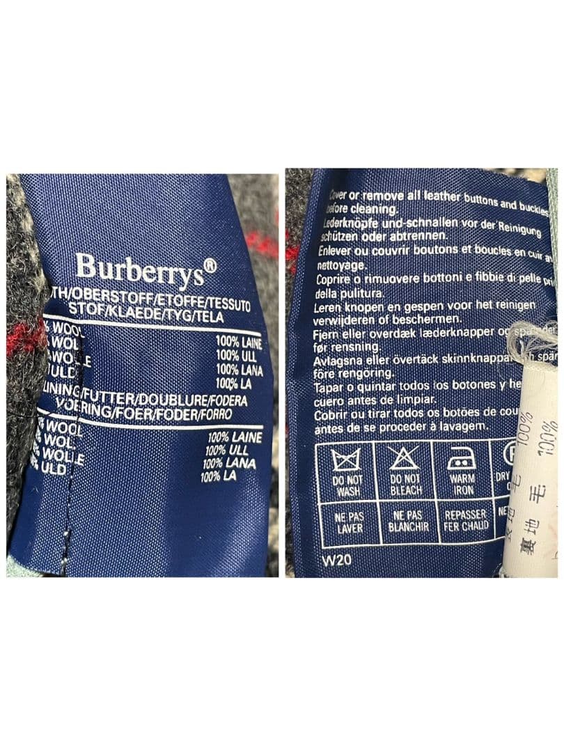 【希少】Burberrys' ダッフルコート ノバチェック XL相当 グレー