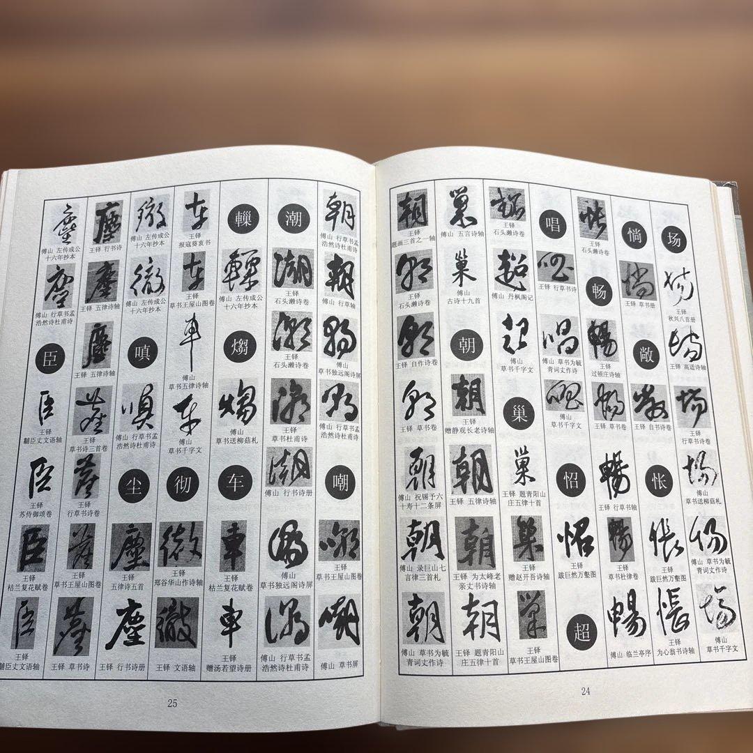 王鐸・傳山 行草書字典