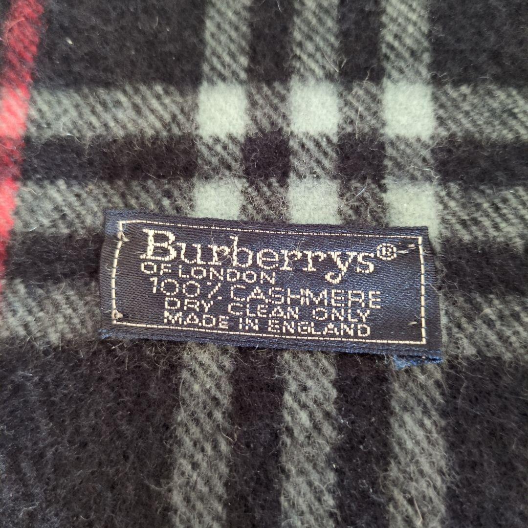 バーバリー BURBERRY マフラー 　チェック ネイビー　カシミヤ100%