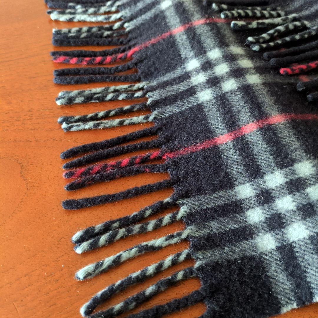バーバリー BURBERRY マフラー 　チェック ネイビー　カシミヤ100%