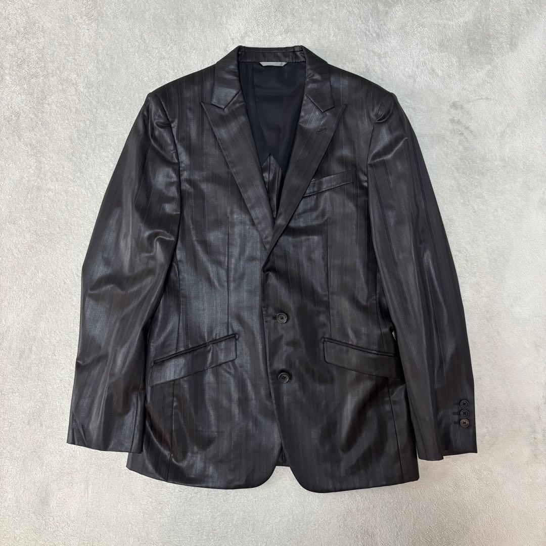 ✨光沢生地　チェルッティ×コムサコレクション　2Bスーツ　セットアップ　L