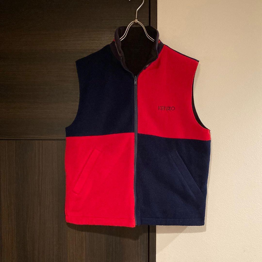 90s KENZO リバーシブルベストフリース ヴィンテージ