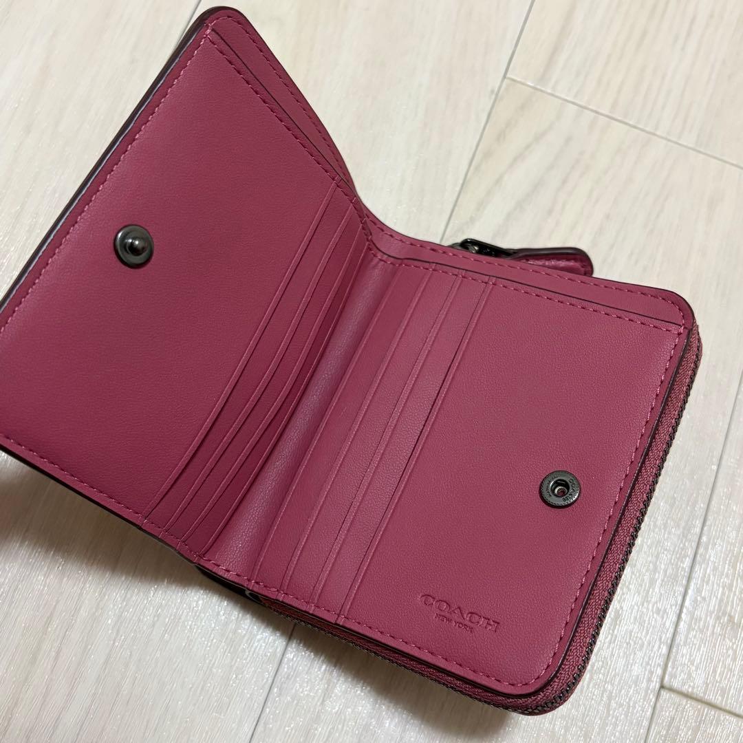 COACH ビルフォールド 財布 ウォレット ケース ピンク 二つ折り