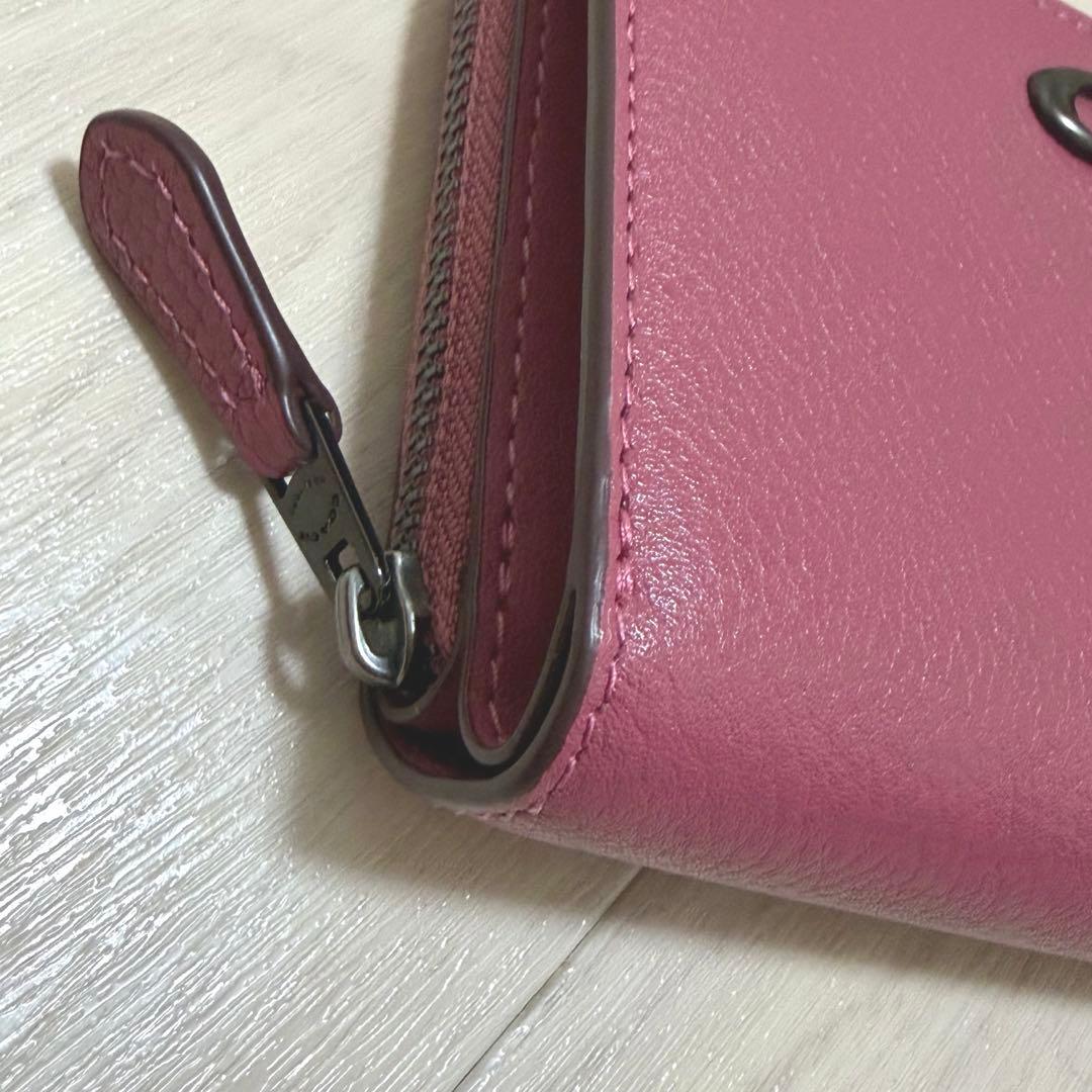 COACH ビルフォールド 財布 ウォレット ケース ピンク 二つ折り