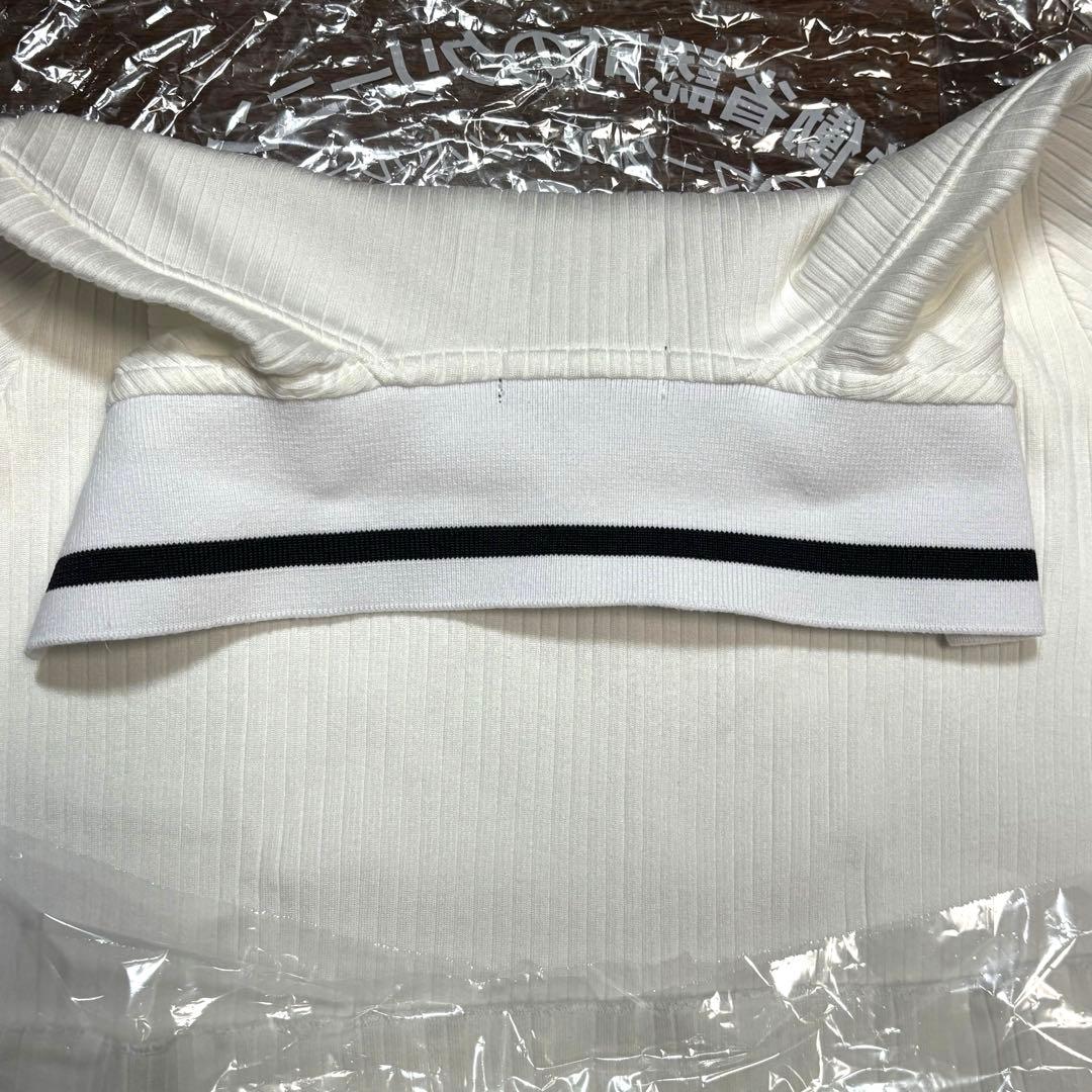 Fred Perry ホワイト 半袖ポロシャツ　リブ編み　レディース