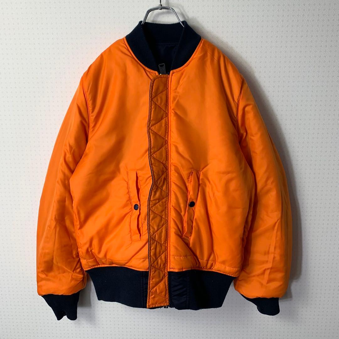 美品 ALPHA INDUSTRIES MA-1 ネイビー 中綿 リバーシブル