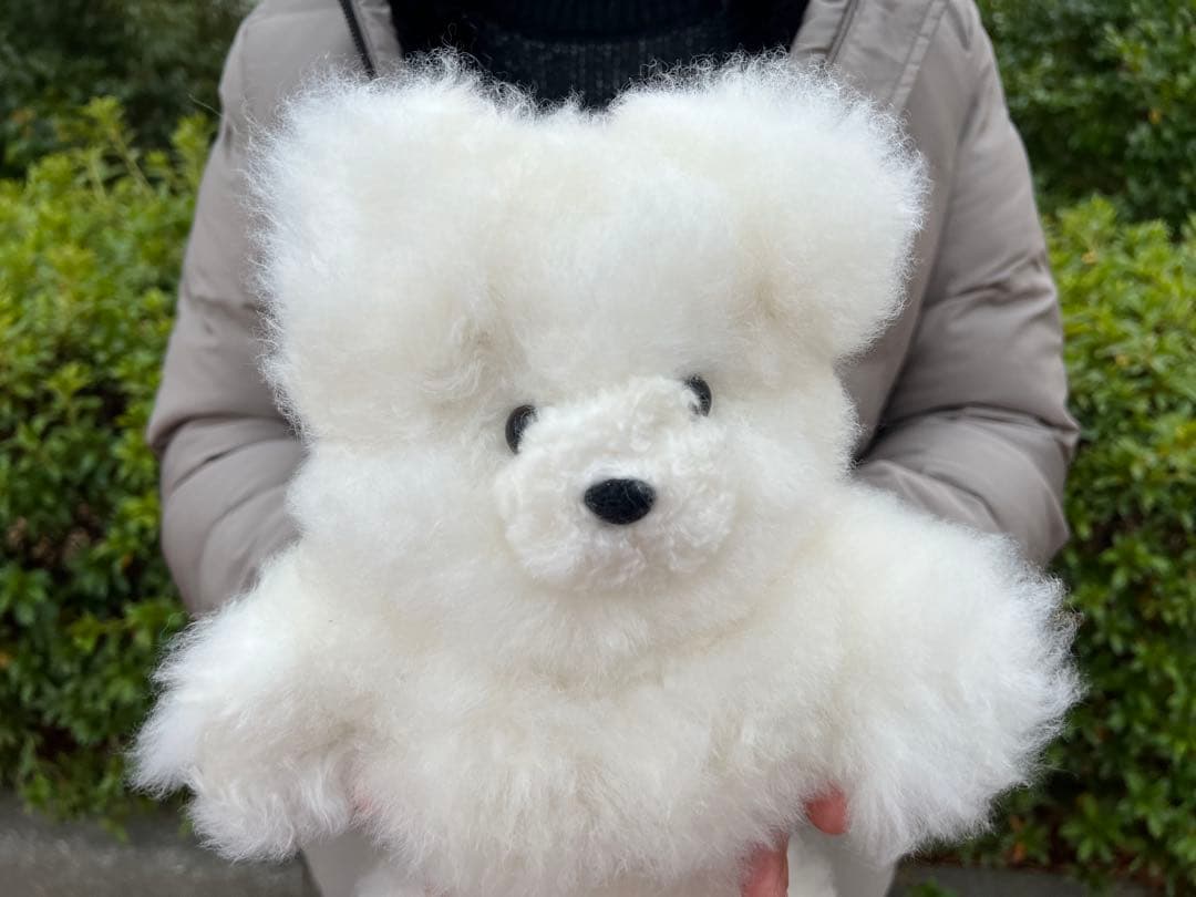 【ふー品】アルパカテディベア ベビーアルパカ100% L size