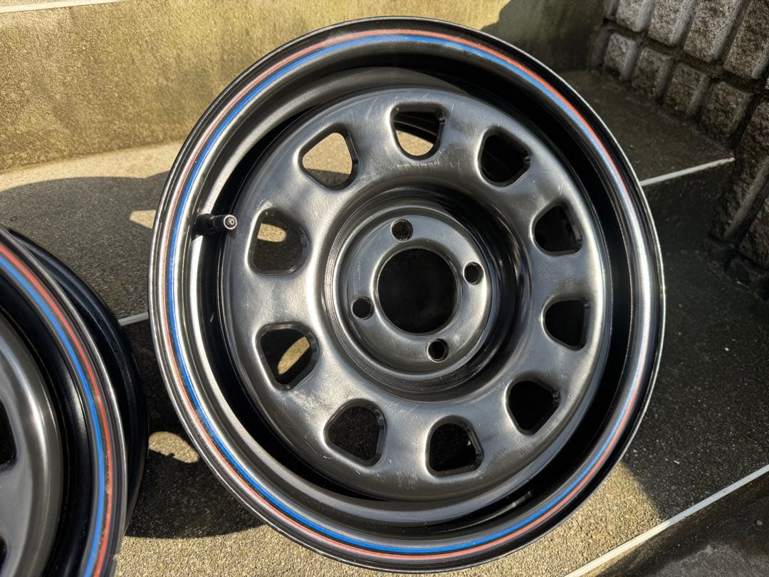 送料込！美品デイトナホイール　14×6J+30☆100-4H☆4本！キャップ付！
