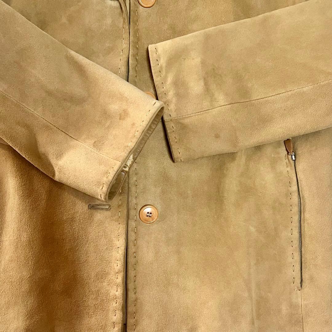MaxMara 本革　スエード　レザーテーラードジャケット　イタリア製　38