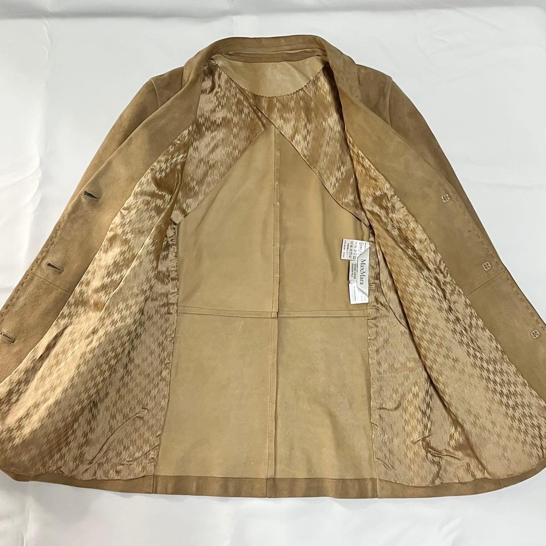 MaxMara 本革　スエード　レザーテーラードジャケット　イタリア製　38