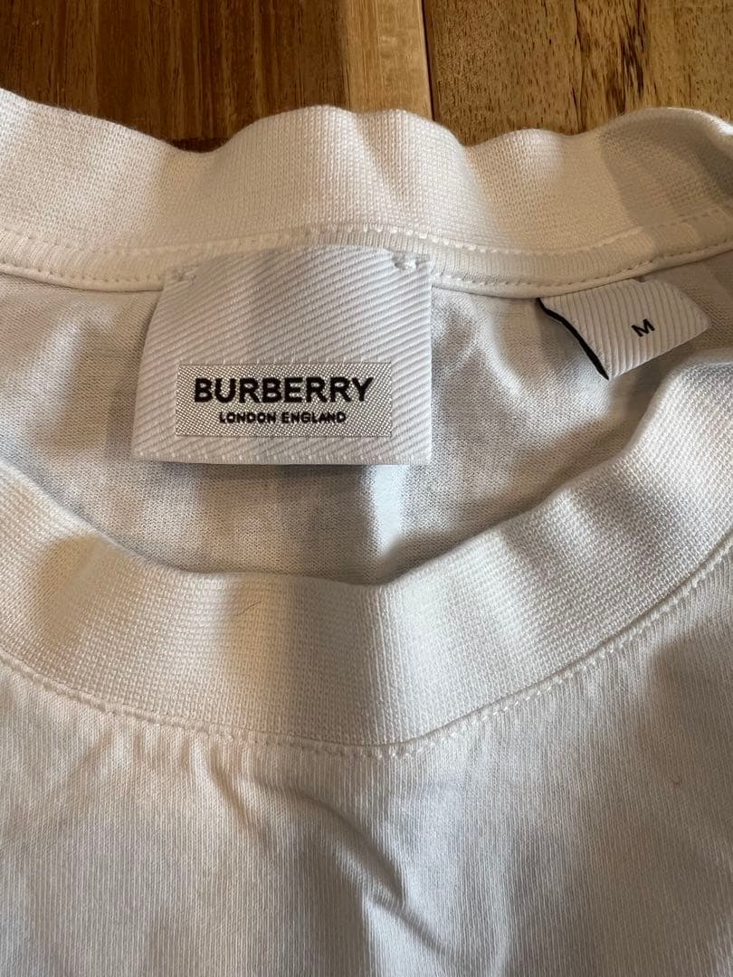 Burberry バーバリー コットン TBロゴ長袖 ホワイト　M