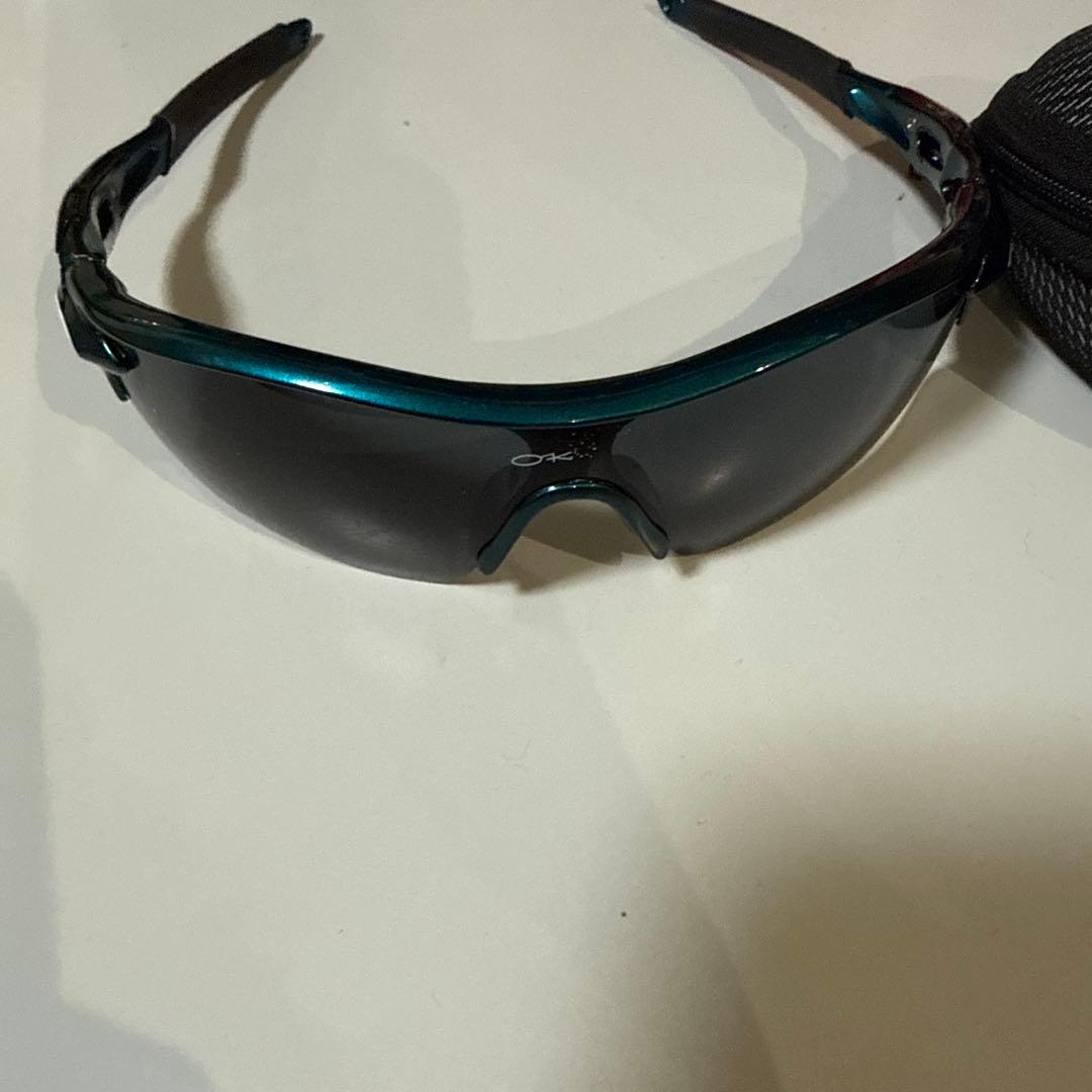 OAKLEY スポーツサングラス ブラック/ティール