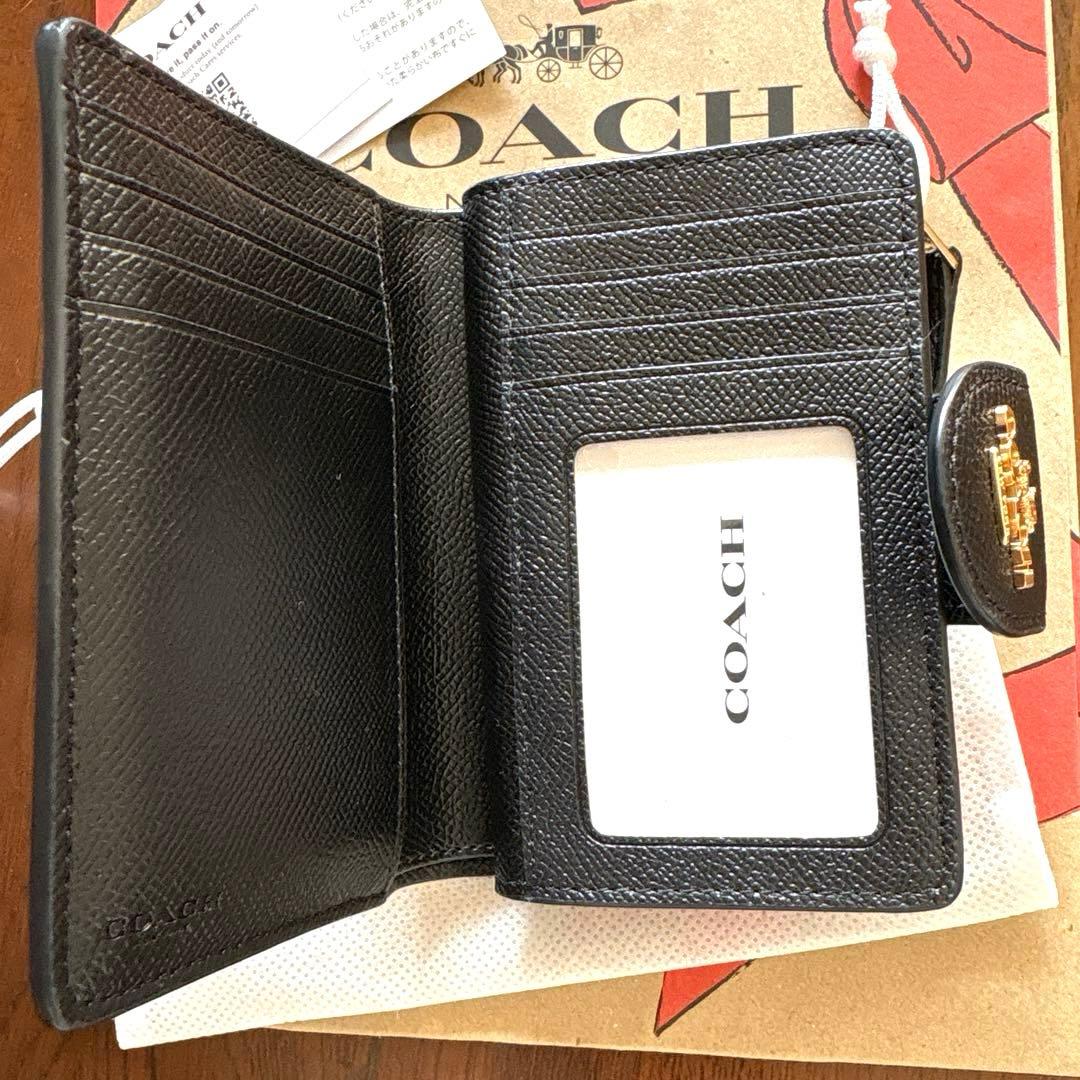 コーチ　二つ折財布　ブラック　新品未使用
