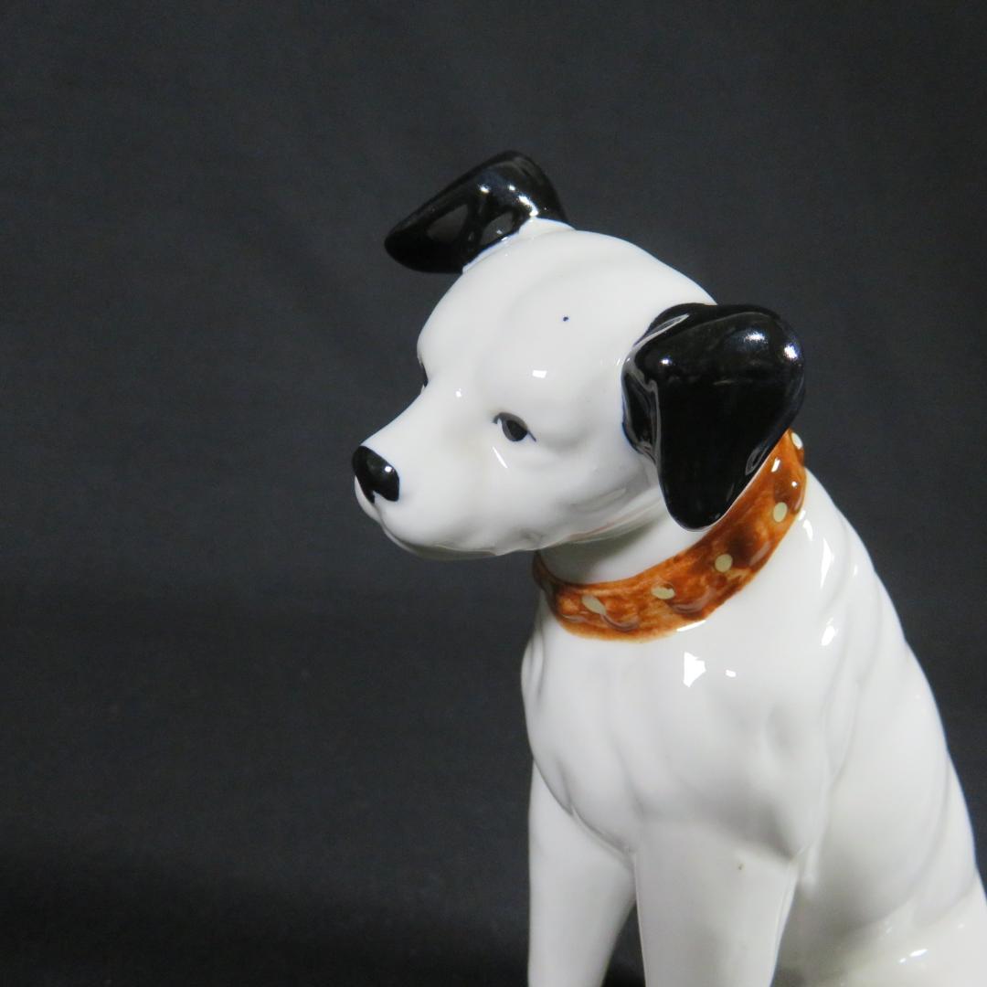 ビクター犬 2 小は白色 大はベージュ 陶器 犬 昭和レトロ