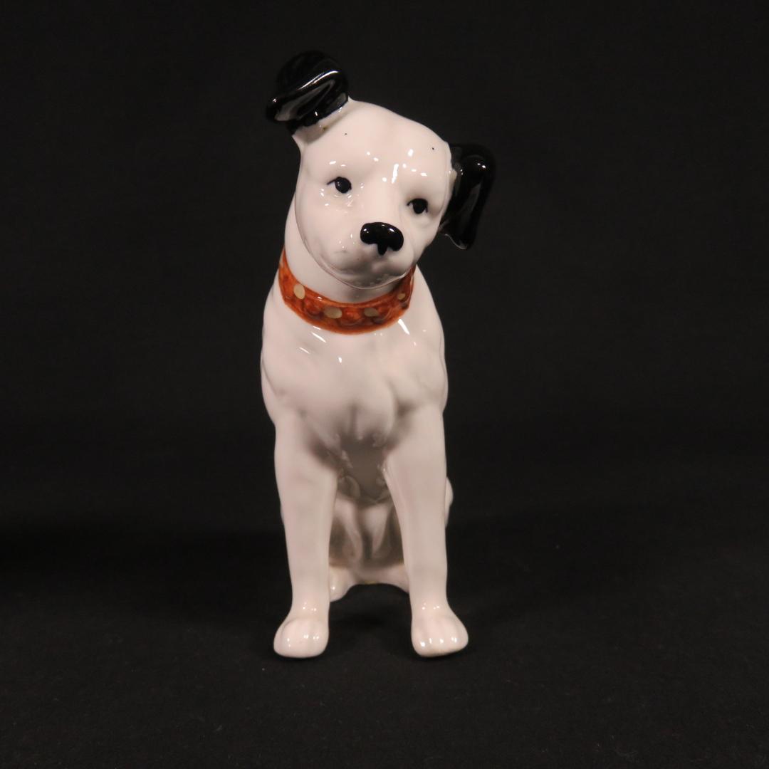 ビクター犬 2 小は白色 大はベージュ 陶器 犬 昭和レトロ