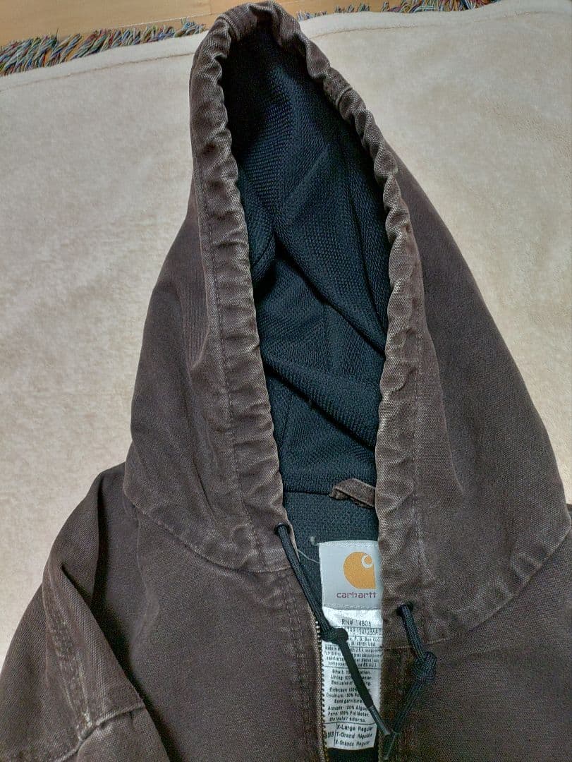 carhartt j25 DKB アクティブジャケット　フェード　襤褸　ブラウン