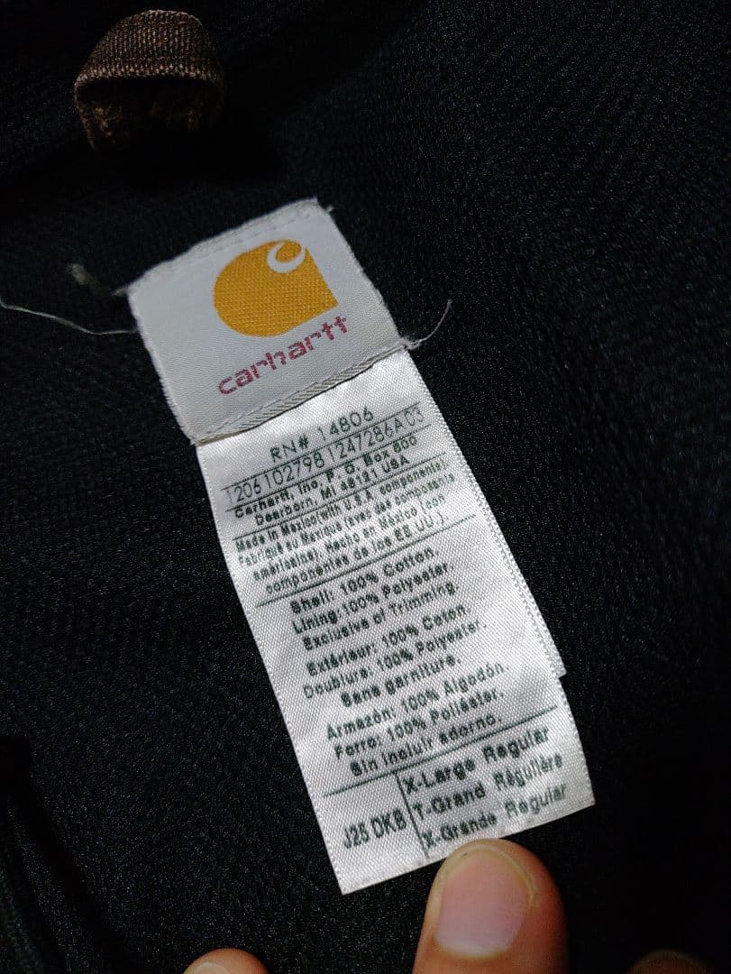 carhartt j25 DKB アクティブジャケット　フェード　襤褸　ブラウン
