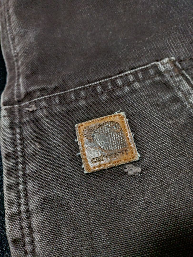 carhartt j25 DKB アクティブジャケット　フェード　襤褸　ブラウン
