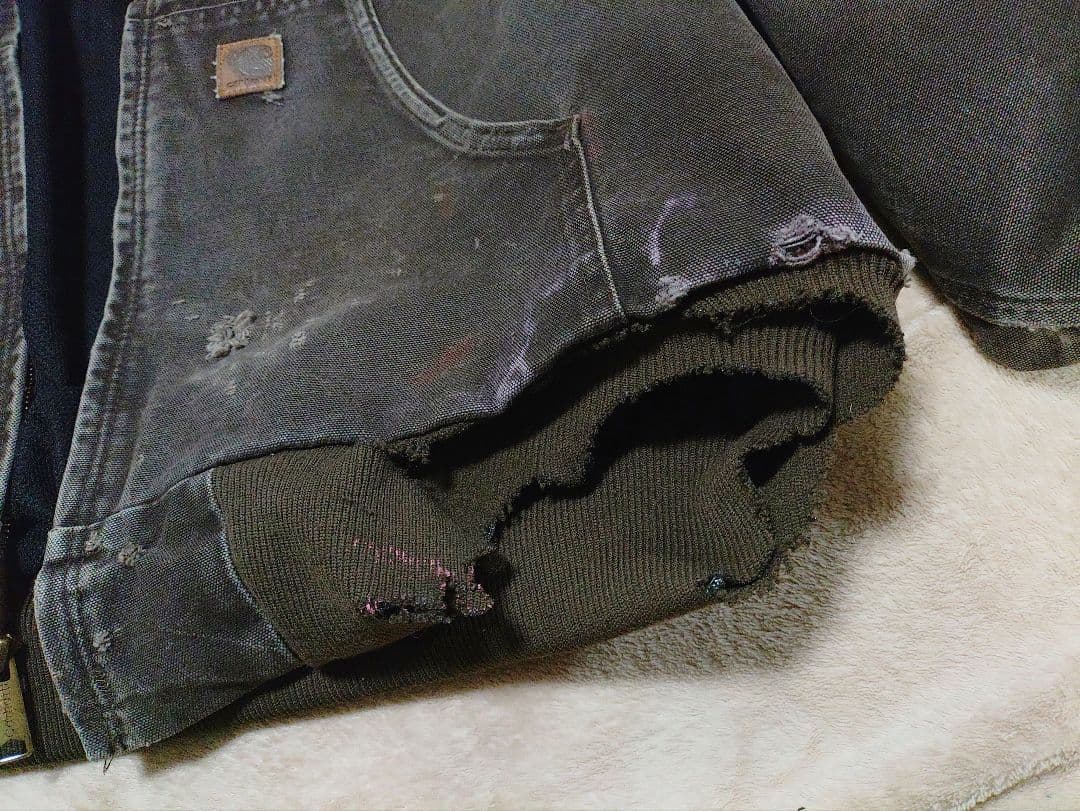 carhartt j25 DKB アクティブジャケット　フェード　襤褸　ブラウン