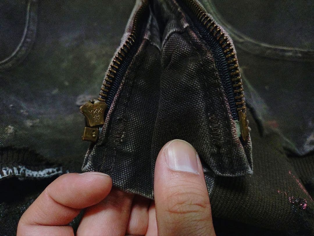 carhartt j25 DKB アクティブジャケット　フェード　襤褸　ブラウン