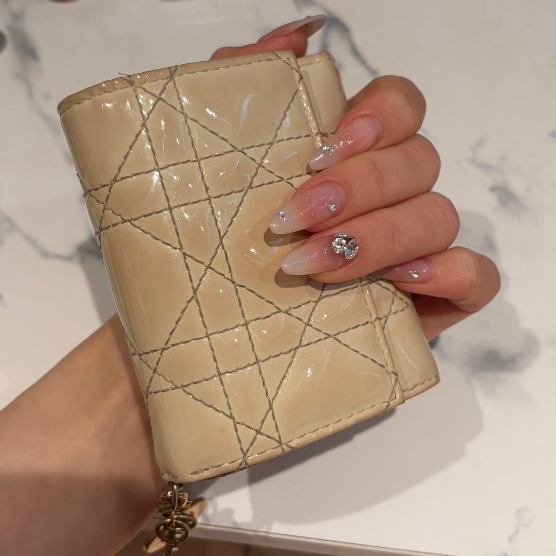 Dior レディディオール ロータス ウォレット 財布(ホワイト) b