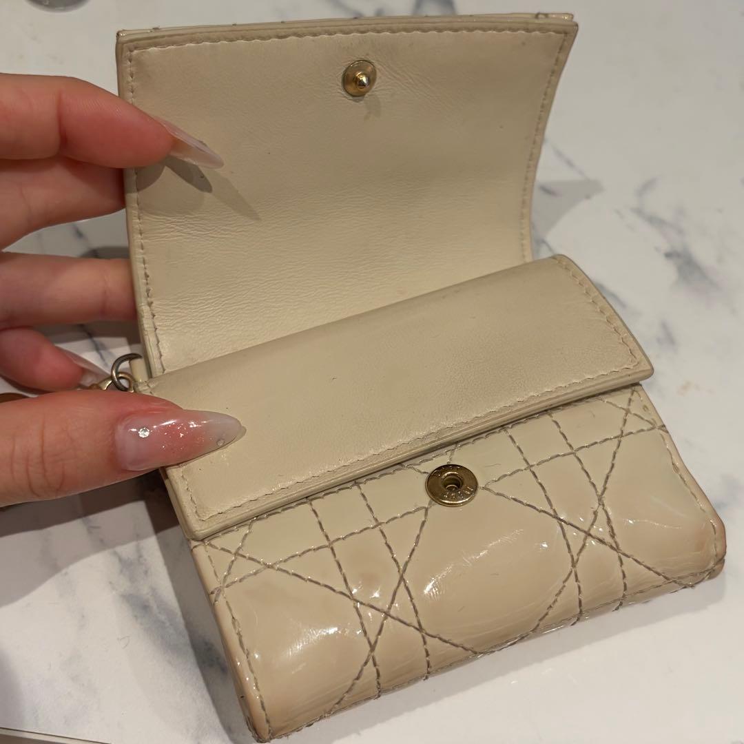 Dior レディディオール ロータス ウォレット 財布(ホワイト) b