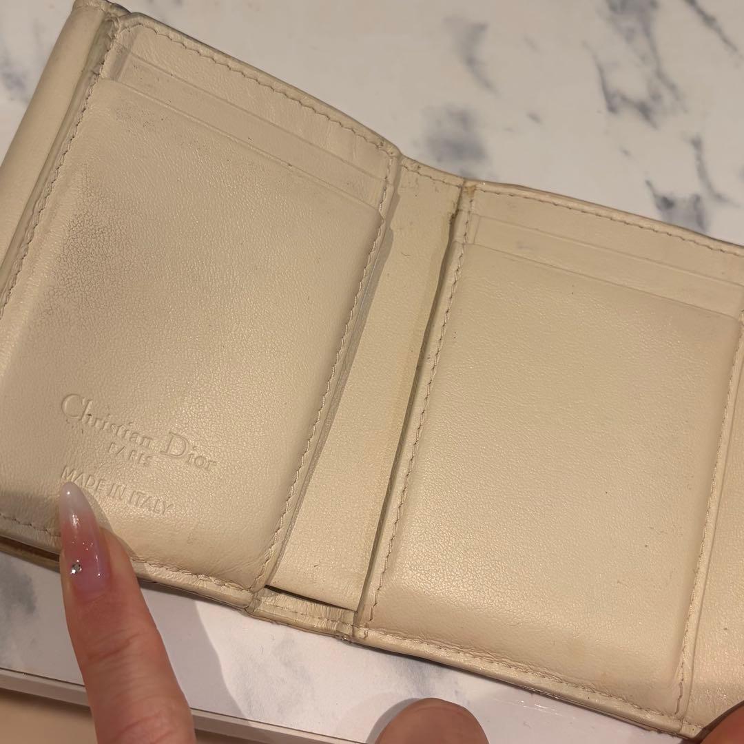 Dior レディディオール ロータス ウォレット 財布(ホワイト) b