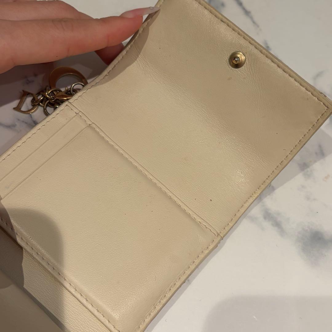 Dior レディディオール ロータス ウォレット 財布(ホワイト) b