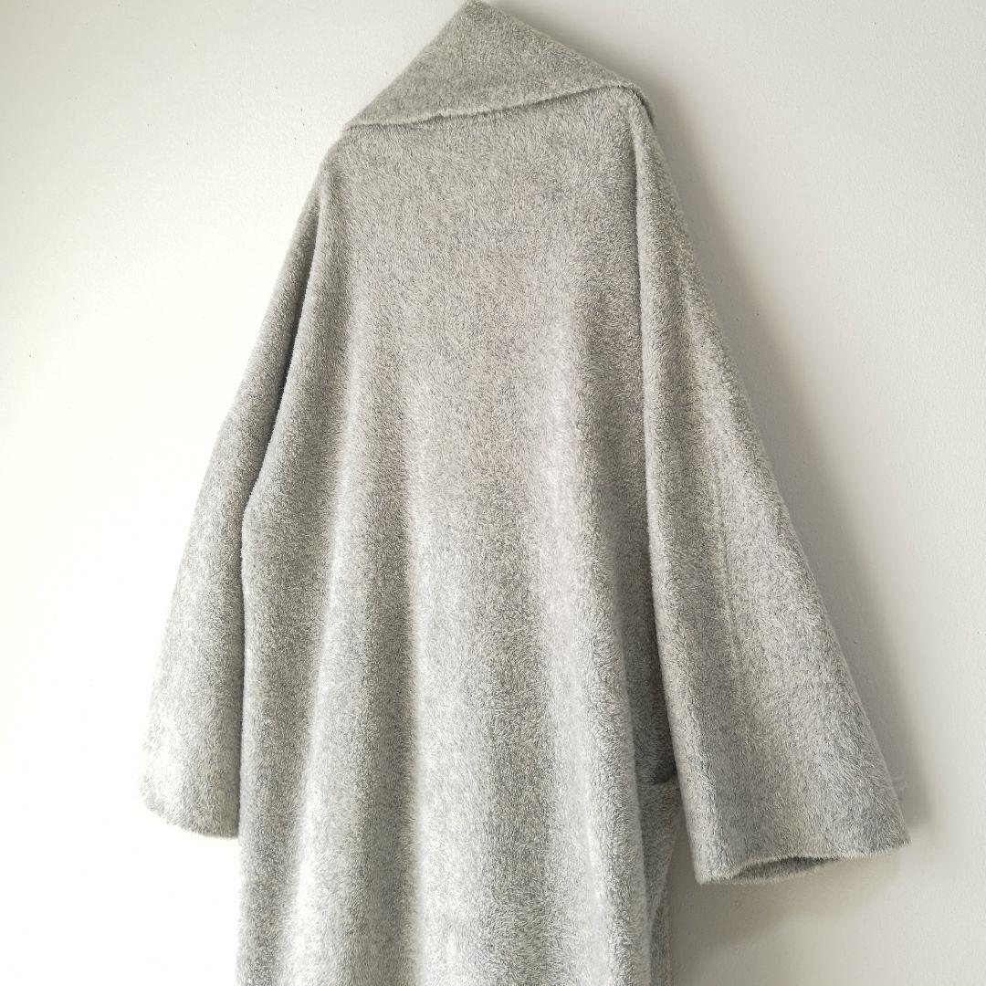 ドゥロワー カシミヤナイロン ガウンコート グレー系 フリーサイズ
