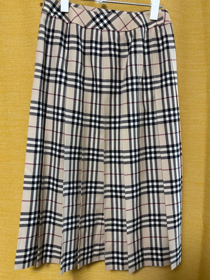 BURBERRY チェック柄 プリーツスカート ロング ７号