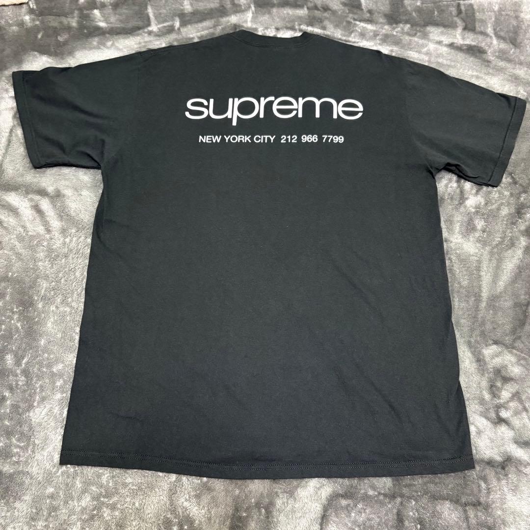 supreme ブラック Tシャツ　XL