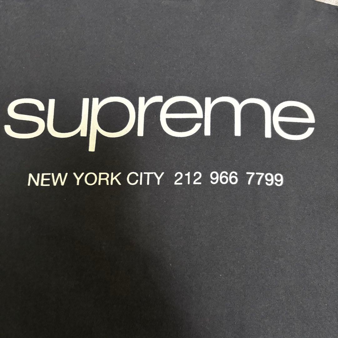 supreme ブラック Tシャツ　XL