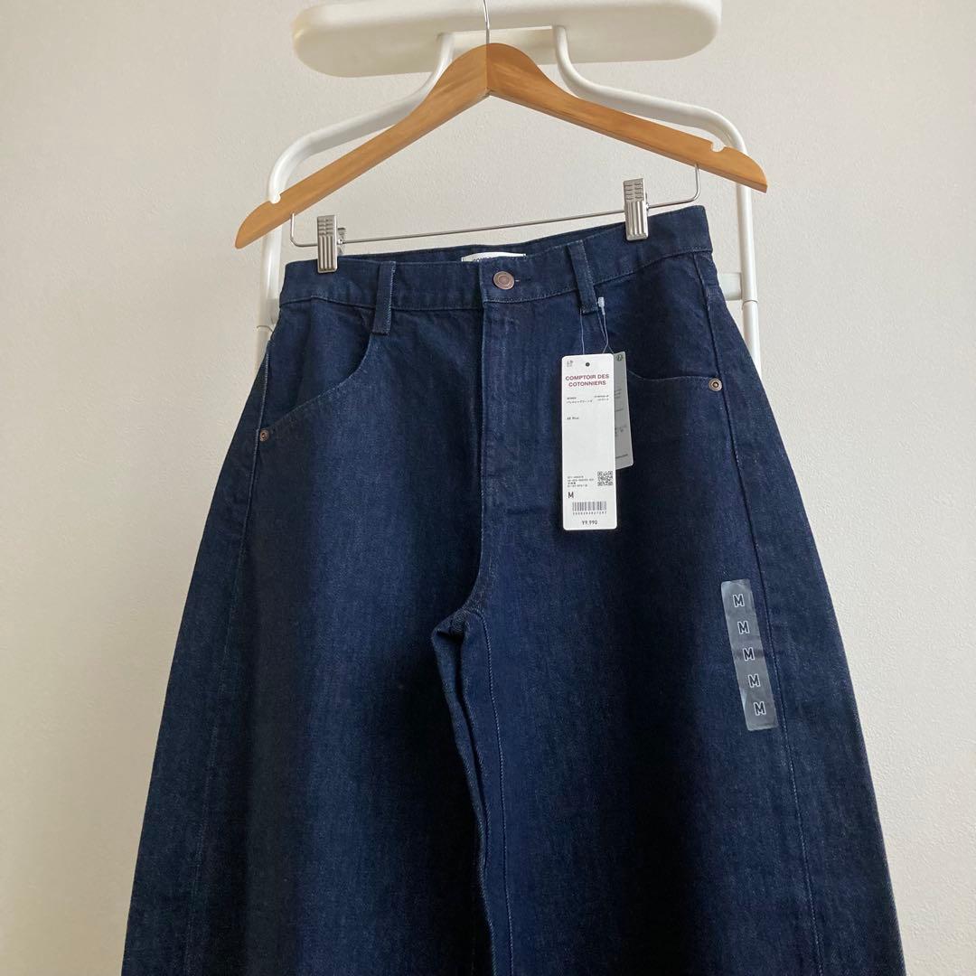 新品　コントワーデコトニエ　デニム　ジーンズ　　ユニクロ　バレルレッグ　M