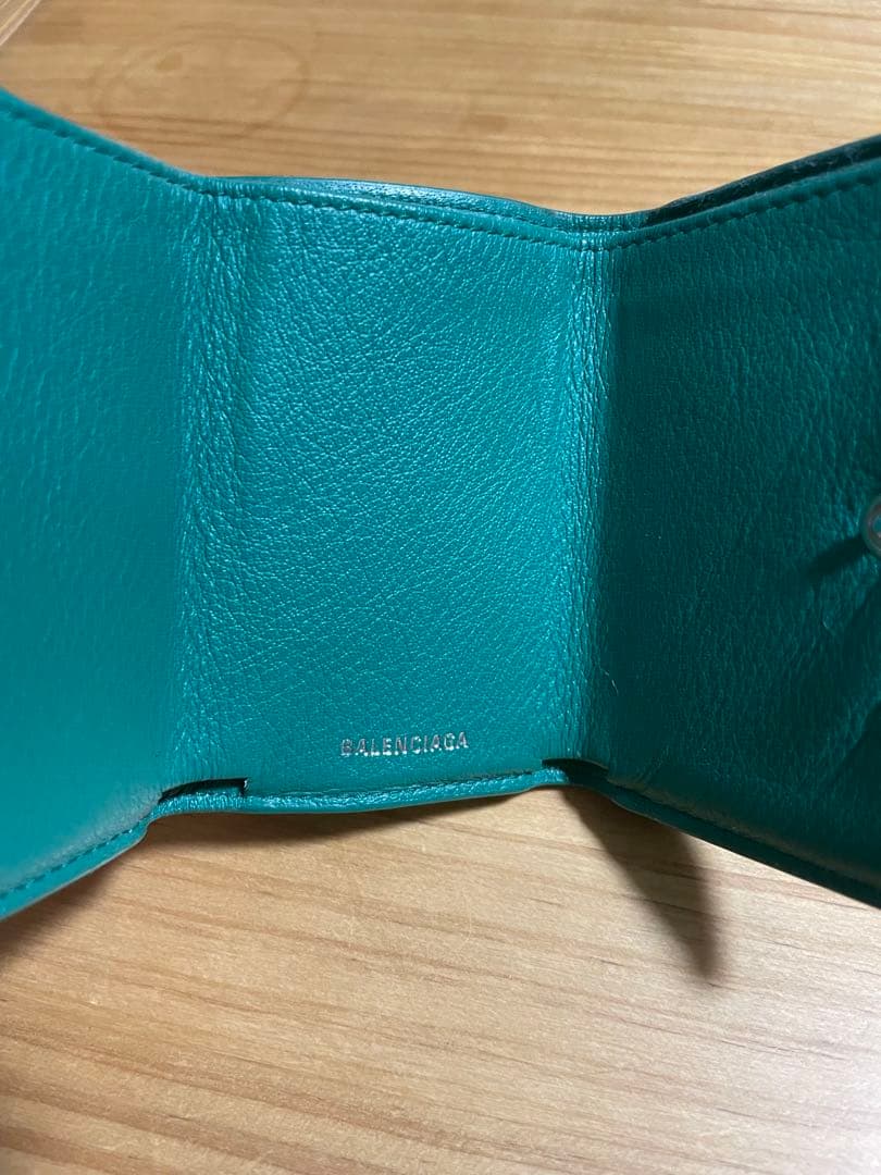 BALENCIAGA ミニウォレット グリーン