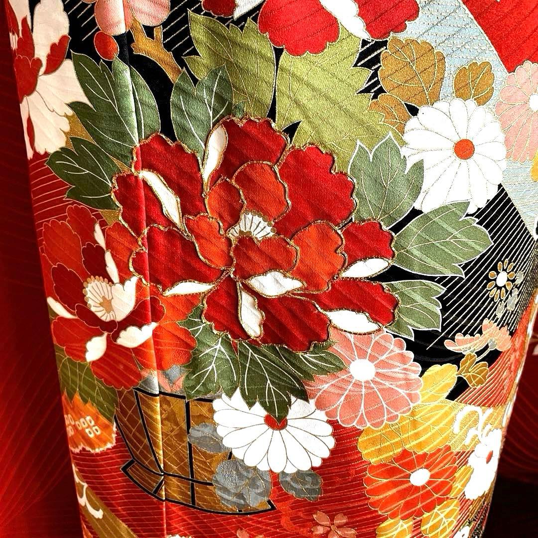 振袖フルセット　高身長　手描き友禅　成人式振袖　振袖　裄丈71 ➕サイズ