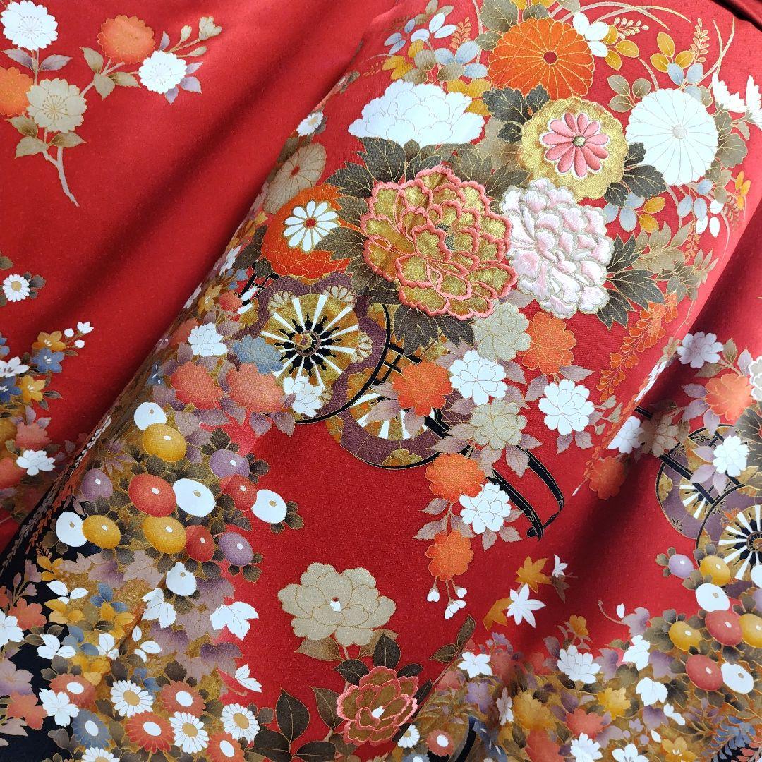 SALE中！振袖フルセット(6点)成人式・豪華刺繍・高級古典柄・金彩・高級手縫い