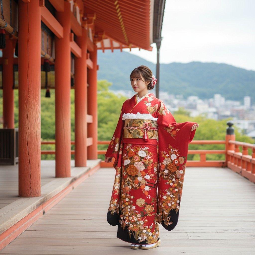 SALE中！振袖フルセット(6点)成人式・豪華刺繍・高級古典柄・金彩・高級手縫い
