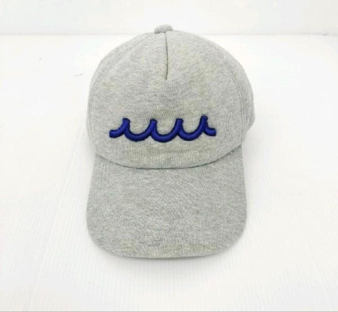 muta ムータ キャップ グレー スウェット 波 刺繍 フリーサイズ