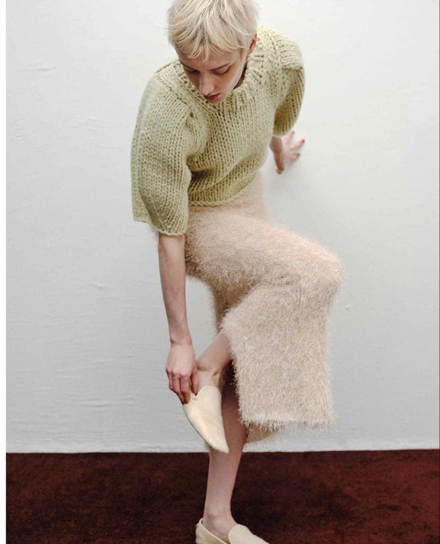 スカート Shaggy Knit Skirt