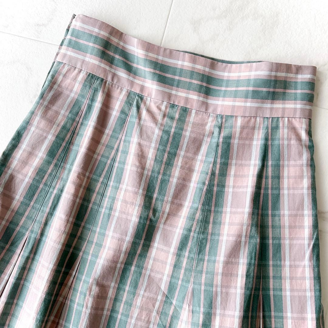 美品 Scye サイ Bshop別注 チェックロングスカート マキシ丈 38 M