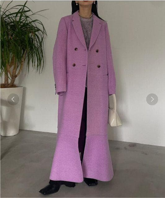 新品 AMERI DOUBLE BREASTED MERMAID COAT 紫